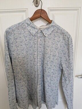 Michael Stars Standard Fit Paisley Long Sleeve Button Up Shirt Size L